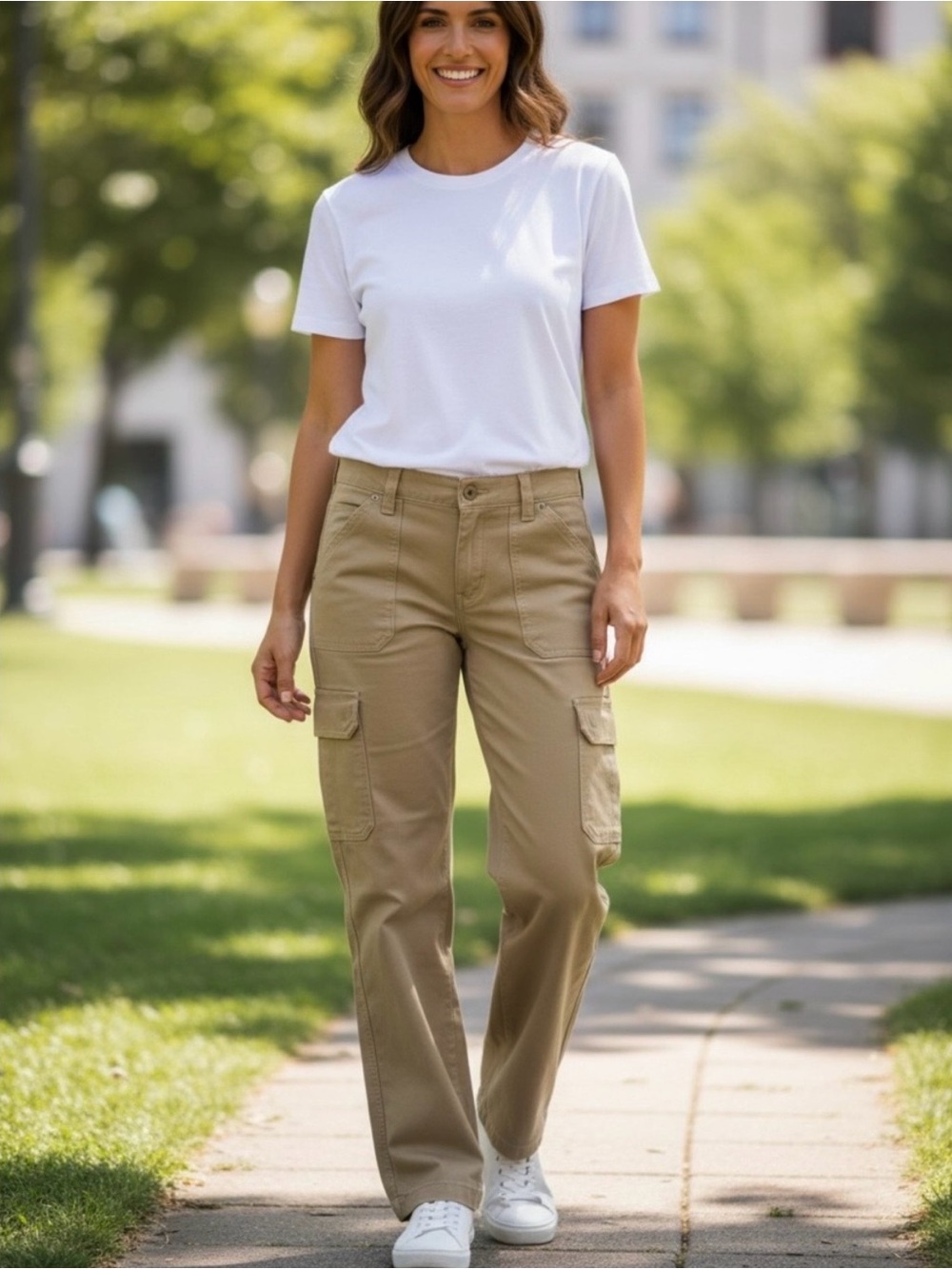 Duluth Curvesetter Cargo Pants Camel color size 10-35 inseam 34”